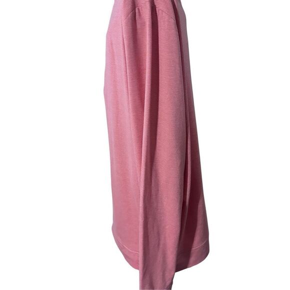 Nice Johnnie-O Sheldon Half zip performance pullover strawberry pink‎ striped by - Picture 5 of 11
